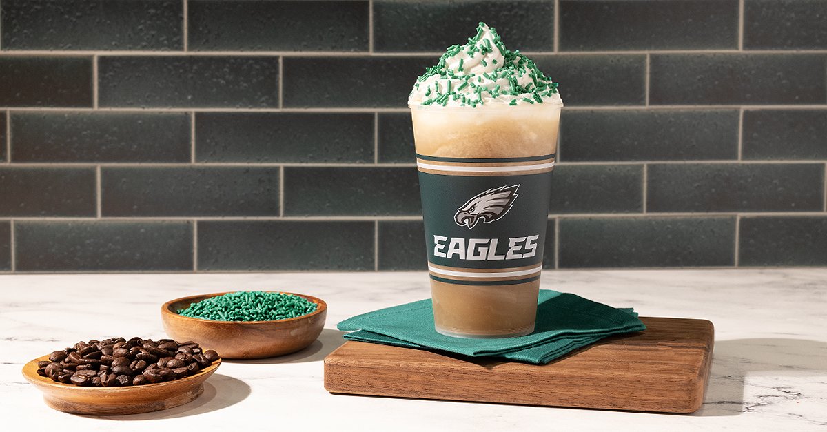 As the <a href="/Eagles/">Philadelphia Eagles</a> gear up for their Wild Card matchup🦅, we're rolling out a new way to stay warm with the Mint Condition Irish Coffee☕️Fresh-brewed coffee meets cold brew Irish whiskey, frosted mint syrup, and Irish cream, topped with whipped cream and green sprinkles 💚