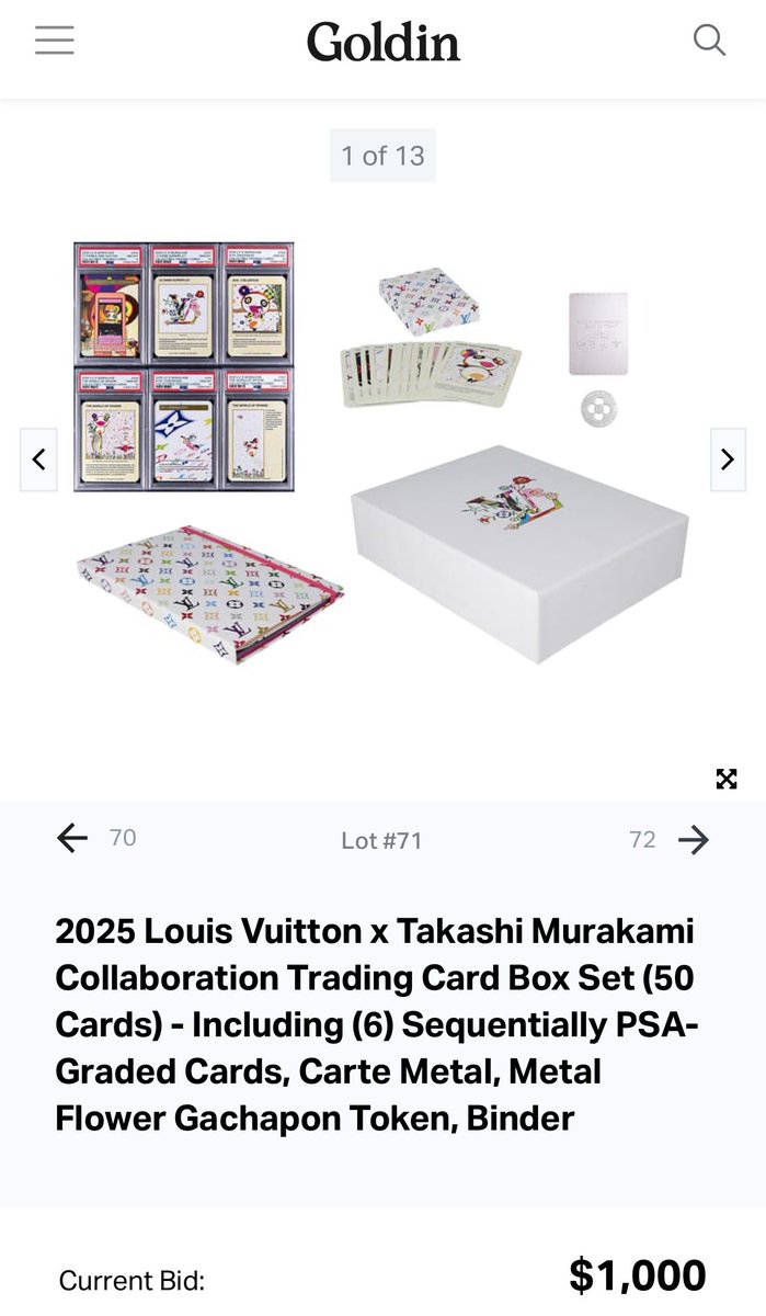 Auction Watch @GoldinCo 2025 Louis Vuitton × Takashi Murakami