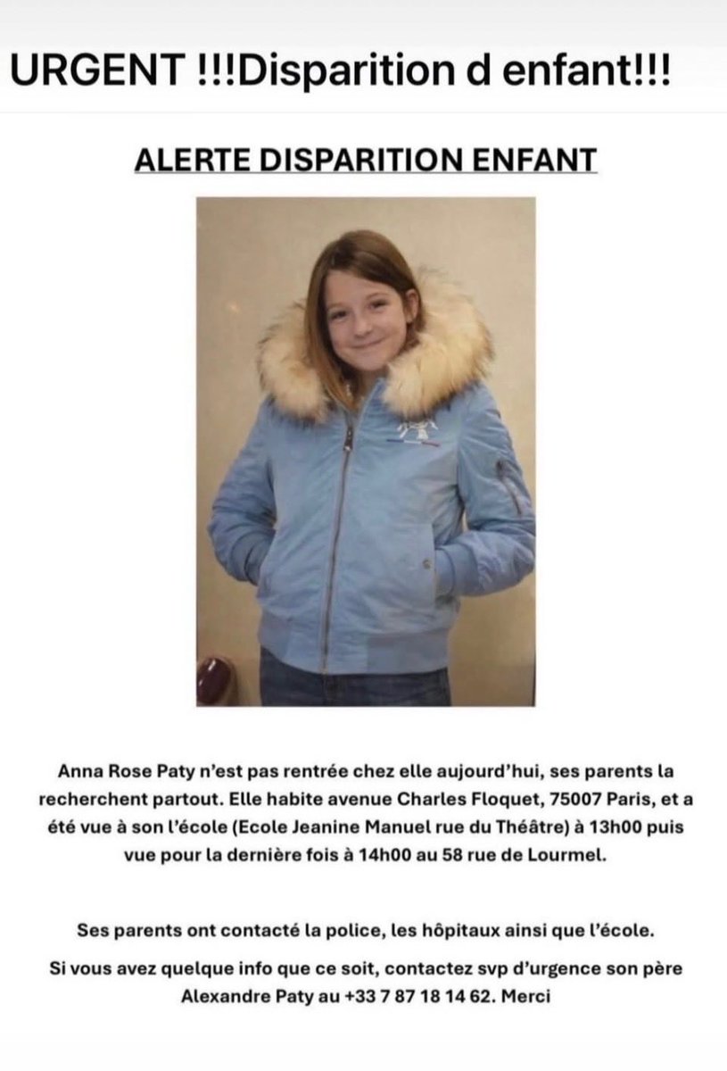 Faites circuler svp. Merci.