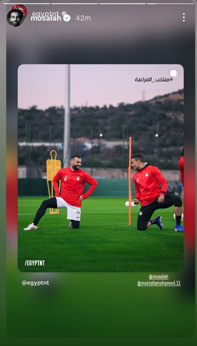 محمد صلاح عبر ستوري الإنستغرام❤️