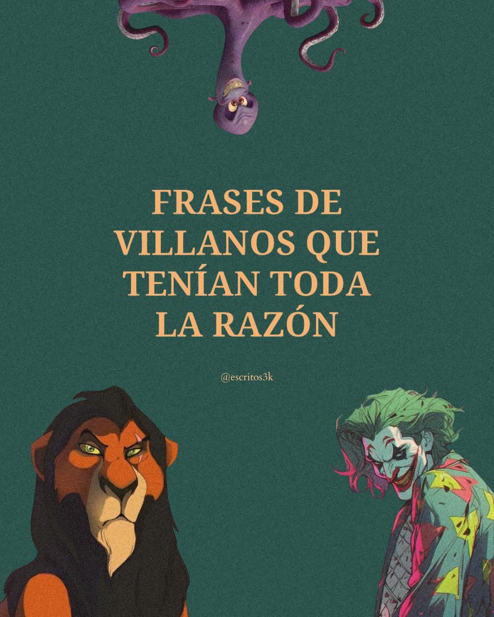HombreImparab1e's tweet image. 8 Frases de Villanos que tenian la Razon...

Hilo🧵