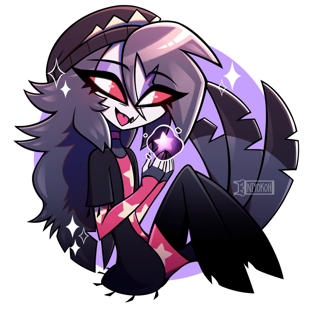 Niyokoh_'s tweet image. Smol Octavia💜
 #Helluvaboss #Octavia #HelluvaBossOctavia