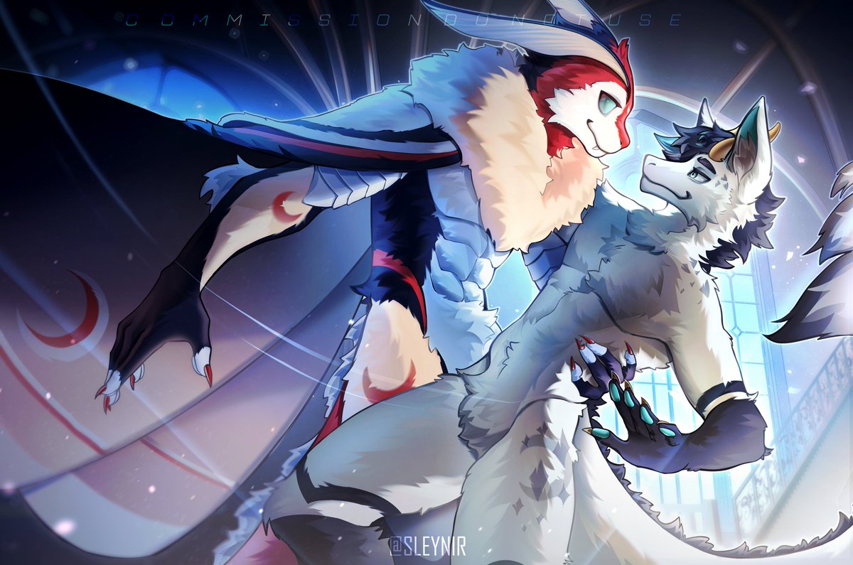 Sleynir's tweet image. cms 💙❤️
#Commission #furry