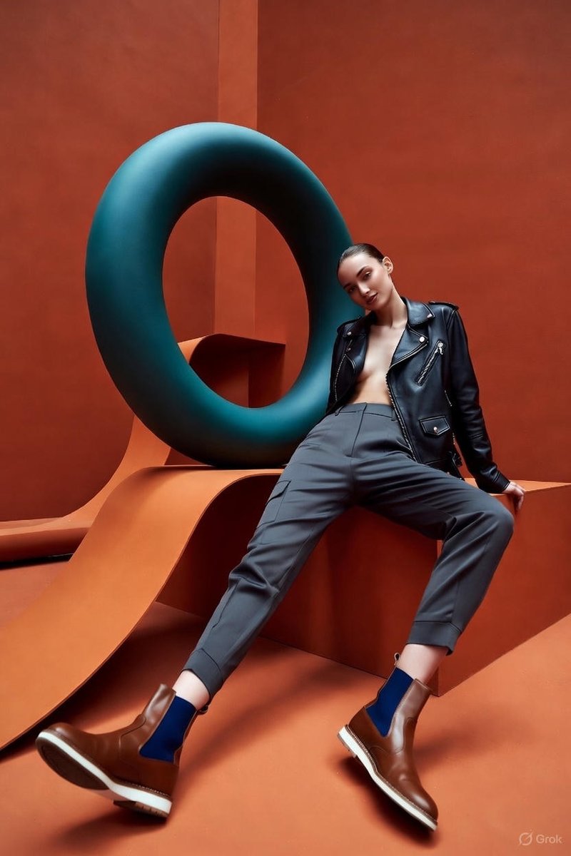 This AI image generation style focuses on creating a high-fashion editorial image that emphasizes feminine strength and elegance, using modern luxury aesthetics and hyper-realistic textures.