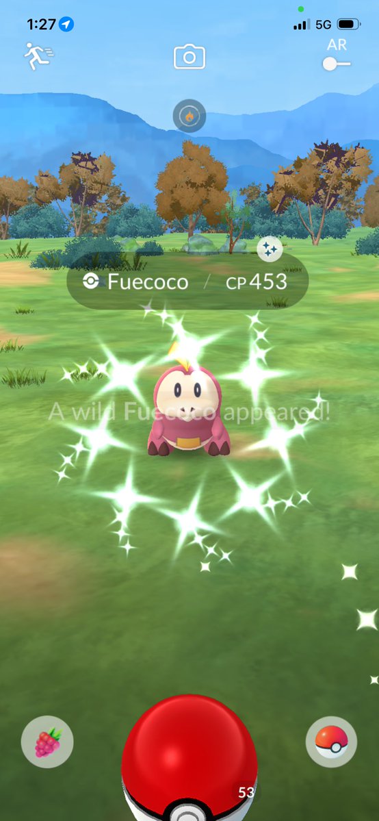 NotAdamDavis's tweet image. Snagged a shiny Fuecoco from research today! #ShinyPokemon #PokemonGO
