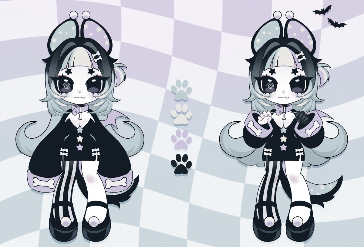 PonPurble's tweet image. It's time for a new pinned introduction. ♠️
+Showcasing my model properly! 🏁

I'm Pon, a nightmare eating hyena. I'm also a jester, among other things. I love to laugh and make others laugh with me. I hope to start streaming in February!

🎭 Vtuber parent @/nekosharpie  💜
