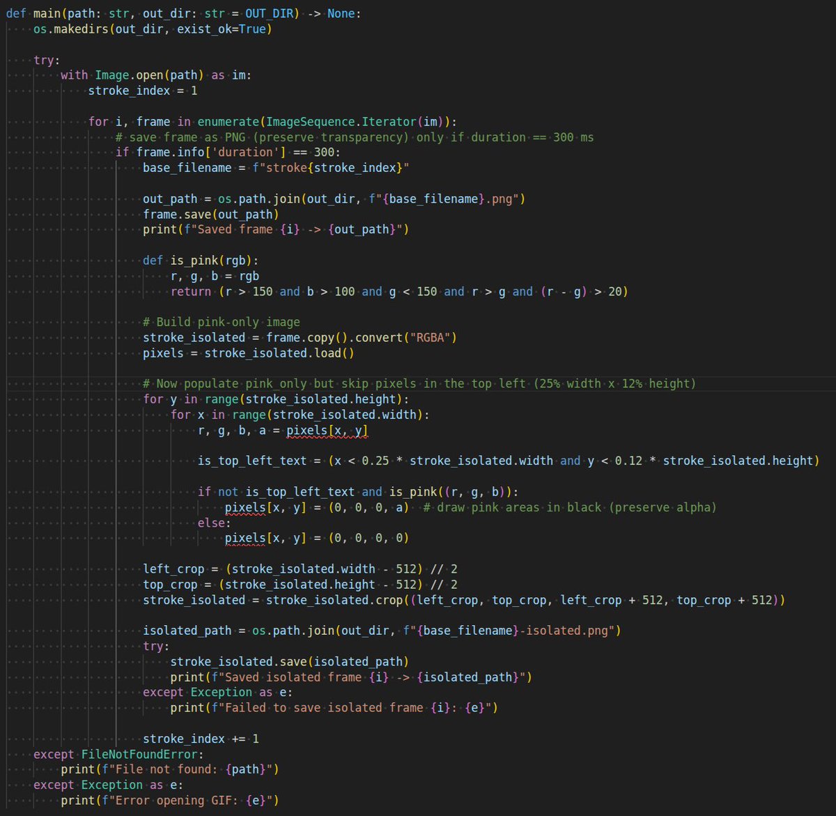 The AI's code (left) versus my edited version (right).