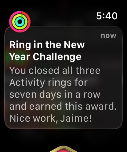 jsanr's tweet photo. Ring the New Year activity challenge completed! 💪 https://t.co/cFGTmhrBC1