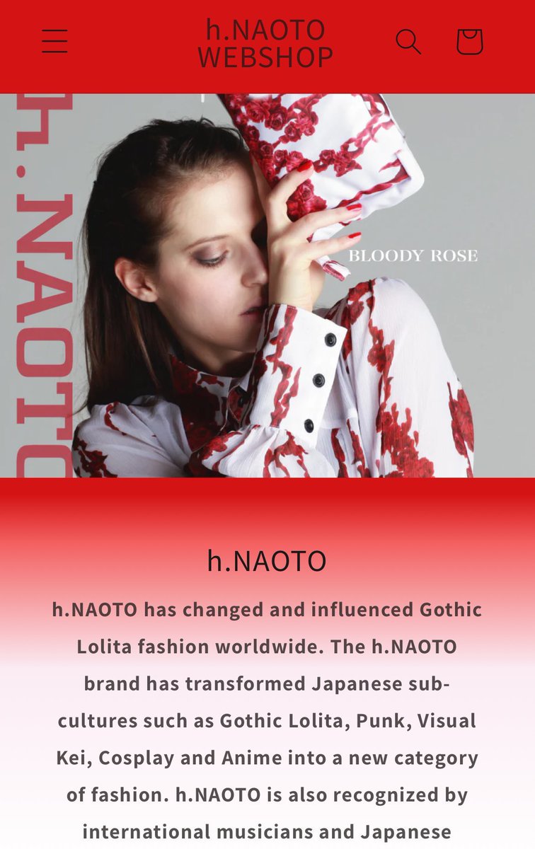 h.NAOTO WEB SHOP】 h.NAOTOを象徴する主要なメインカテゴリーが