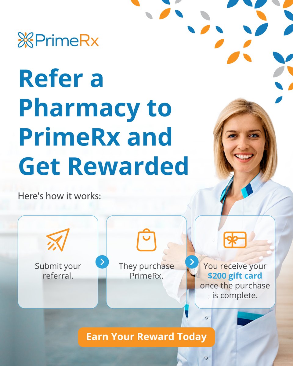 Calling all of our PrimeRx users: Know a pharmacy that could benefit from smarter workflows and technology that meets their needs?

Refer them to PrimeRx and get rewarded. 

lnkd.in/gHdA4Rwh

#IndependentPharmacy #PharmacyCommunity #ReferAPharmacy #PharmacySupport