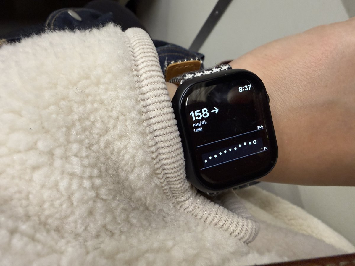 Type1Com's tweet image. 前回は伊丹空港だったけど今日は神戸空港から🙂
血糖値は安定！
と思ってたけど少しずつ下がって来てたから念の為ラウンジでアップルジュース100%を飲んだら…
血糖値158
まあこれくらいならいいか…
#糖尿病 #血糖値 #DexcomG7
