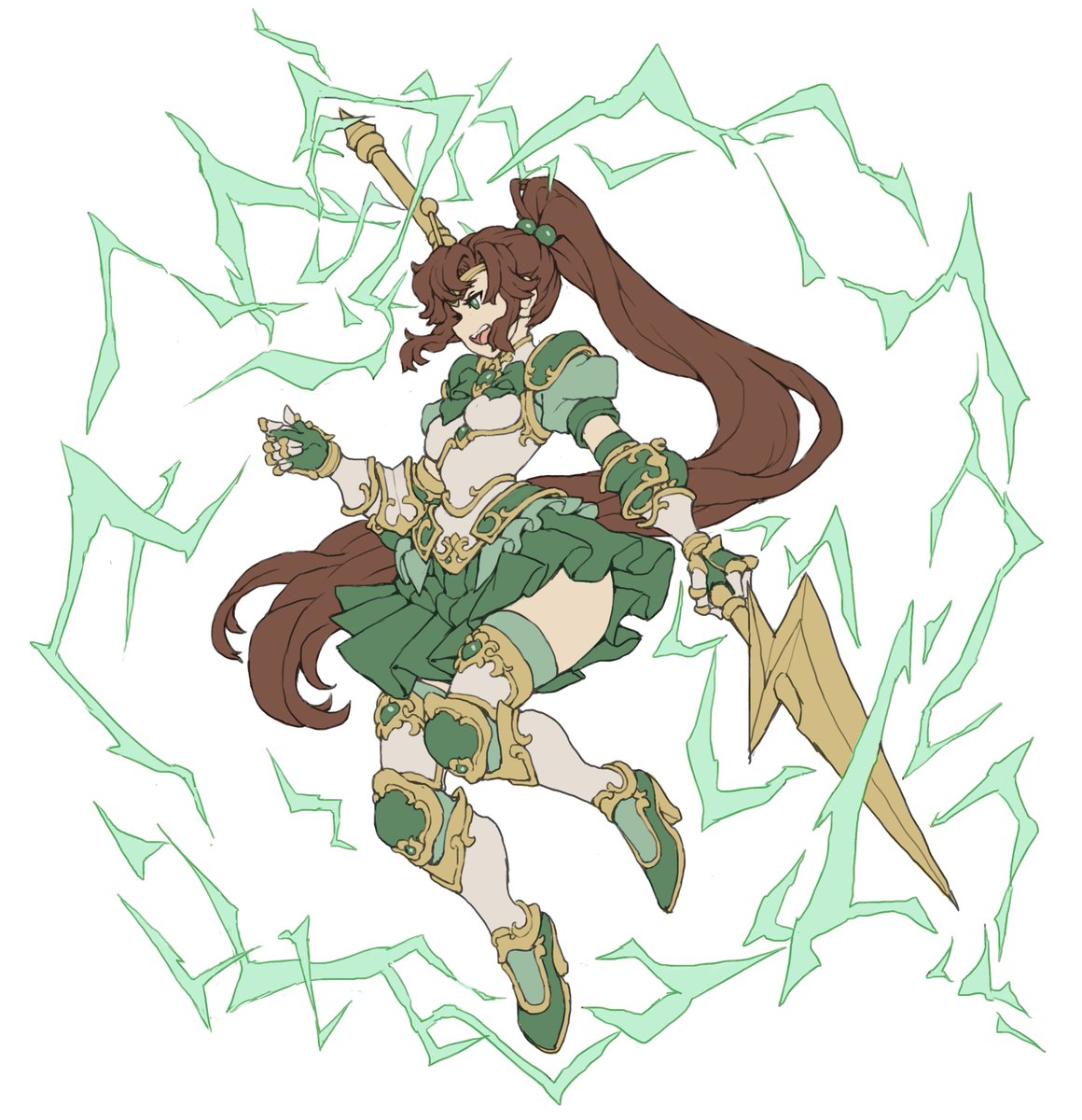 nrcgray's tweet image. I finished the lineart for this fantasy Sailor Jupiter last night:

#SailorMoon