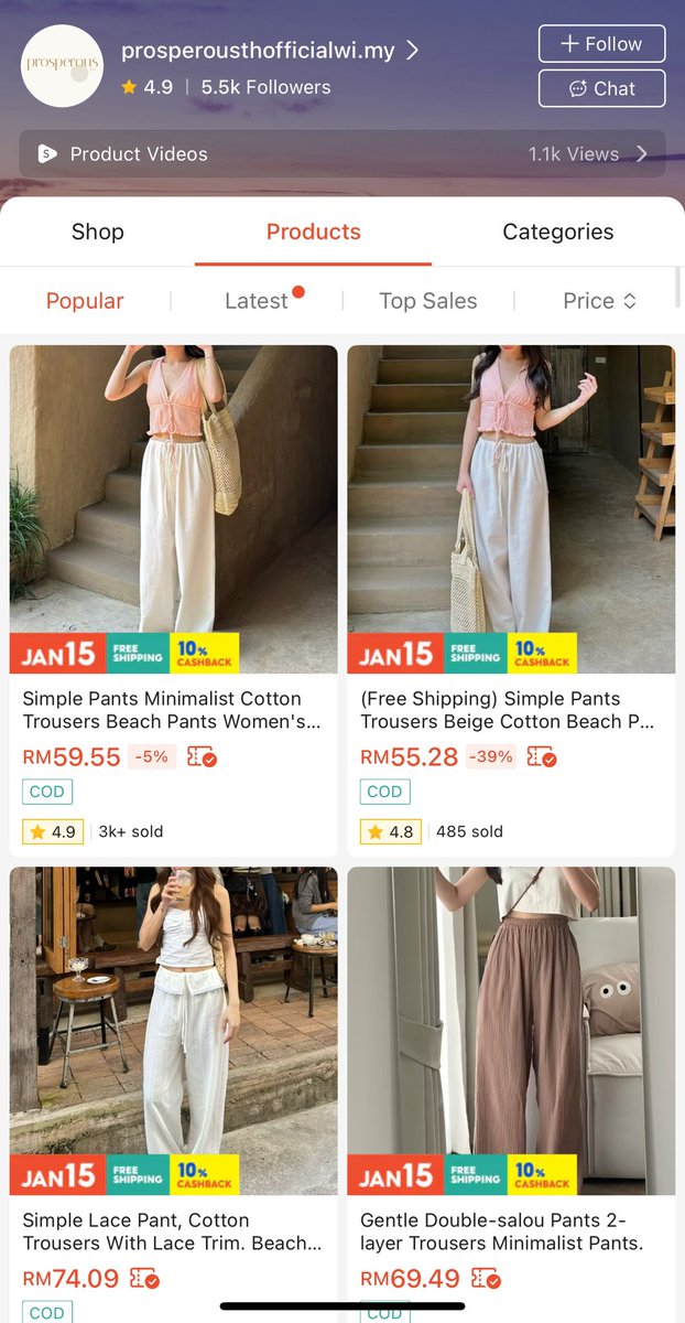 Girliesss, kalau nak cari seluar boleh tengok dekat kedai ni 🩷