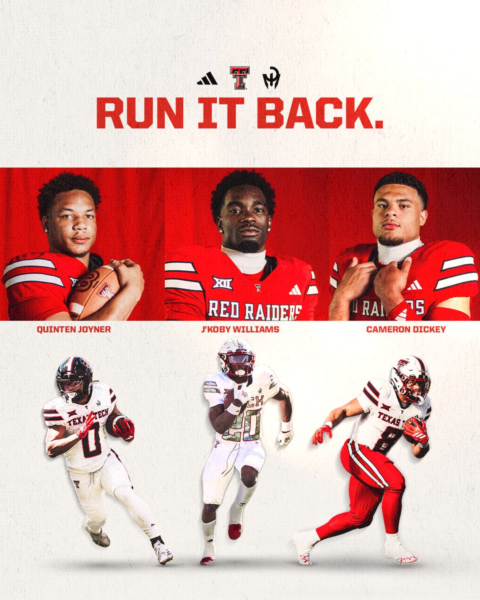 TexasTechFB's tweet image. The Committee is running it back 🔥

@QuintenJoyner
@WilliamsJkoby
@CameronDickey5