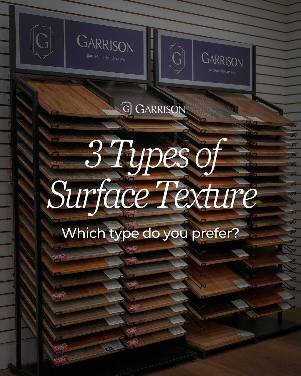 garrisonfloors's tweet photo. Texture matters just as much as color when it comes to hardwood floors, so which surface texture is your style? 🤔

1️⃣ Smooth: Sleek, simple, and classic.
2️⃣ Wire-Brushed: A little texture, a lot of style.
3️⃣ Distressed: Full of charm and personality.

#GarrisonCollection https://t.co/gq5D8BFP5T
