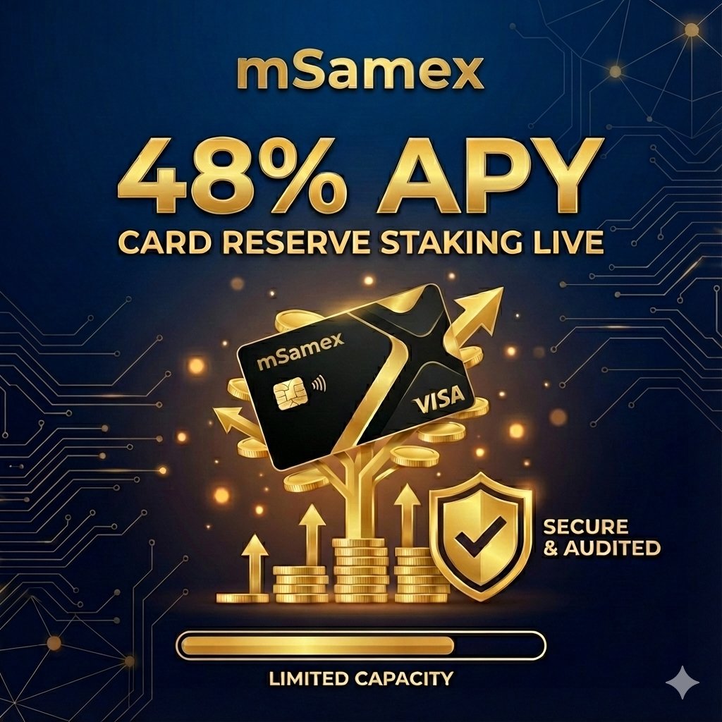 Real Yield > Inflationary Tokens. 📉

The mSamex staking model is built on real-world transaction volume, not empty promises.

✅ Source: Card Fees + FX Spreads ✅ Yield: 48% APY ✅ Payout: Monthly

 msamex.com

#RealYield #Crypto #Staking #mSamex