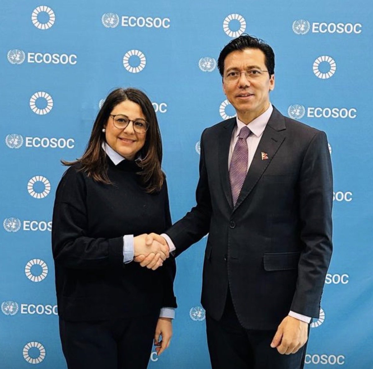 UNECOSOC's tweet image. Pleased to meet H.E. Ms. Natasha Meli @natmeli, Permanent Representative of Malta to the UN, and to congratulate her on her appointment as co-facilitator (with the PR of Barbados) of the General Assembly’s review of ECOSOC and the #HLPF.

We discussed ECOSOC’s central role in the
