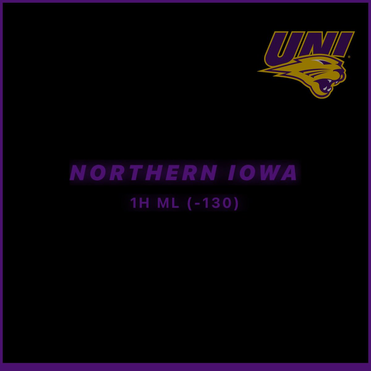 CBB PLAY 🔥🔥🔥🔥🔥🔥🔥🏀

——————————

🎯 NORTHERN IOWA 1H ML (-130)

——————————

Let’s cash 💰