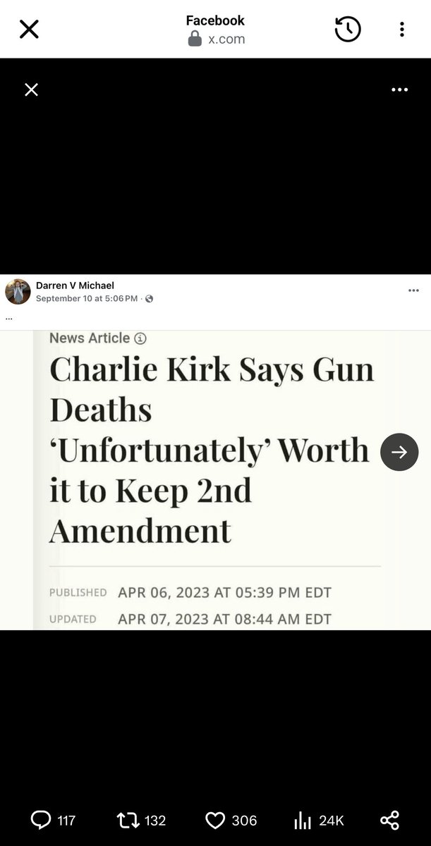 Fly_Sistah's tweet image. Darren Michael, a theater professor at Austin Peay State University in Tennessee who was fired in September for his “insensitive” social media post after Charlie Kirk’s assassination is back on the job and will receive a $500,000 settlement. He posted Kirk's own words.