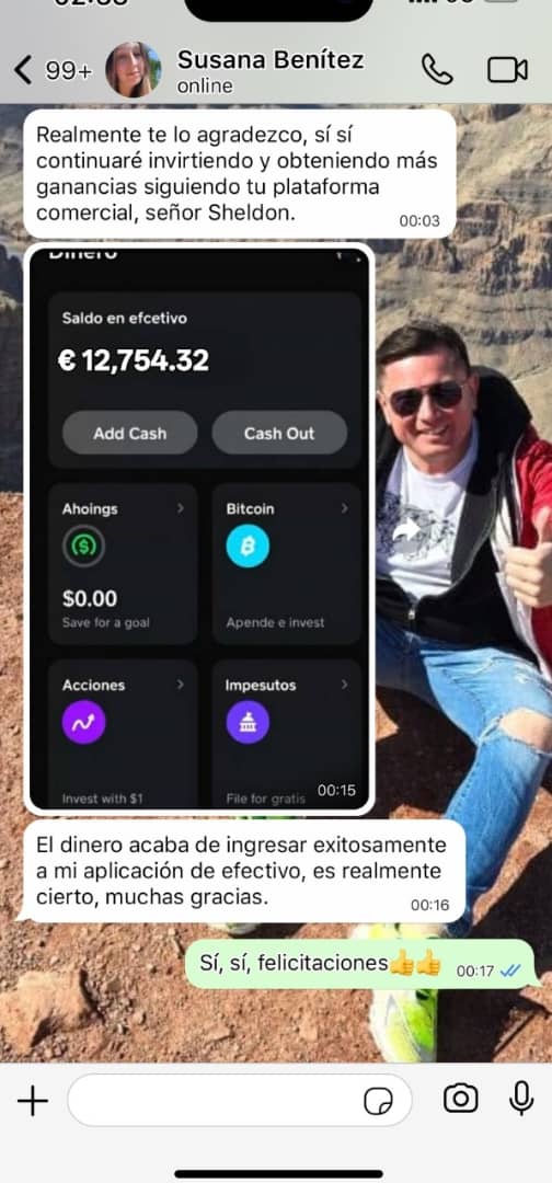 Felicitaciones! a uno de mis nuevos clientes, Espero que sigas invirtiendo y obteniendo ganancias más consistentes con nuestra confiable plataforma.
Valoramos tus excelentes comentarios, estamos aquí para ofrecerte lo mejor y esperamos realizar operaciones más productivas contigo