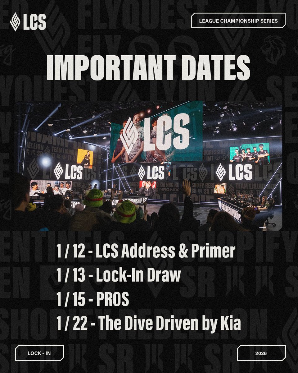 Most important of all: #LCS Opening Week presented by <a href="/MastercardGG/">MastercardGG</a> is January 24th and 25th starting at 1PM PT / 4PM ET!