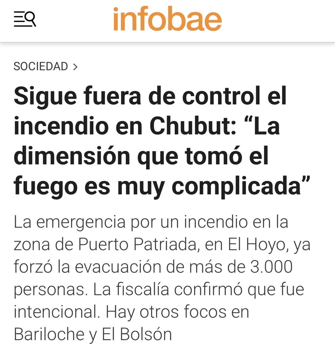 Hubo un tiempo en que el Servicio Nacional de Manejo del Fuego emitía reportes de incendios: informaba de brigadistas, aviones y helicópteros desplegados. 

Por qué tanto secretísimo del Estado Nacional? Cuando la Patagonia arde.
#Fuego 
<a href="/JMilei/">Javier Milei</a>