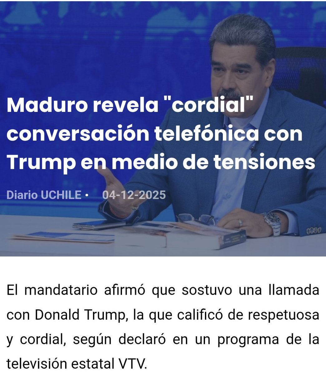 Exactamente 40 días antes de Nicolás Maduro ser capturado y llevado preso a Estados Unidos; también tuvo una llamada con Donald Trump, la que calificó de respetuosa y cordial.

Es decir, Petro entra a cuarentena. 🤣🤣🤣