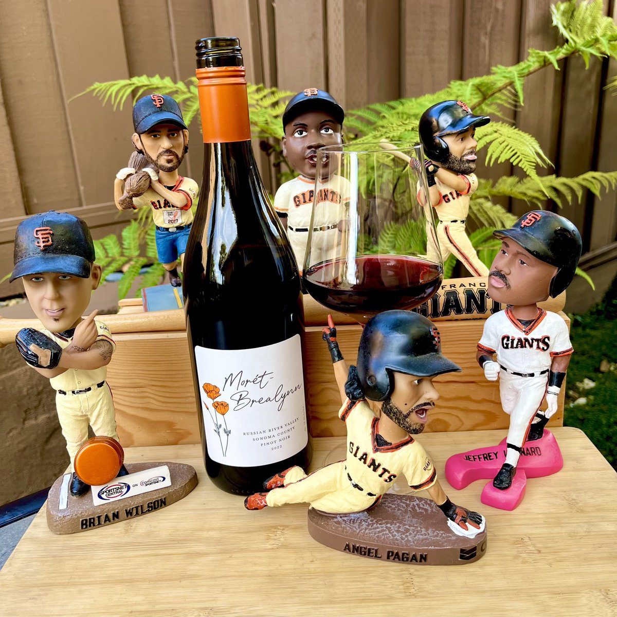 _drazzari's tweet image. #WineWednesday selection on National Bobblehead Day is this Moret Brealynn pinot noir from the Russian River Valley. This shows a nose of black cherry, Earl Grey tea and allspice with a palette full of blueberry, sage and cocoa powder. Looking forward to Spring Training!