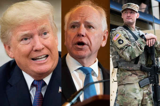 Alcesarlosuyo's tweet photo. ÚLTIMA HORA: El gobernador Tim Walz toma medidas drásticas después de que un agente de ICE mata a una mujer en Minneapolis y prepara a la Guardia Nacional para desalojar a los matones de Trump del estado.  ¡Éste es el tipo de liderazgo que el momento exige!  "De ahora en adelante, tengo un mensaje muy simple. No necesitamos más ayuda del gobierno federal. A Donald Trump y Kristi Noem: Ya han hecho suficiente", anunció Walz.  "No hay nada más importante que la seguridad de los habitantes de Minnesota", continuó. "He emitido una orden de alerta para preparar a la Guardia Nacional de Minnesota. Tenemos soldados en entrenamiento y preparados para ser desplegados si es necesario".  "Les recuerdo que una orden de advertencia es una advertencia para la gente, y estos soldados de la Guardia Nacional son nuestros soldados de la Guardia Nacional", dijo Walz. "Son maestros de su comunidad. Son empresarios. Son profesionales de la construcción. Son habitantes de Minnesota".  "Minnesota no permitirá que nuestra comunidad sea utilizada como arma en una lucha política nacional. No morderemos el anzuelo", añadió.  La orden de Walz representa el primer paso necesario para el despliegue de la Guardia. Significa que las tropas comenzarán a revisar el equipo crucial y a llamar a los hombres y mujeres que podrían ser activados pronto.  Además, Walz activó el Centro de Operaciones de Emergencia de Minnesota, que ayuda a las agencias estatales, locales y federales a coordinar sus respuestas.  El anuncio se produce después de que unas imágenes espeluznantes inundaran las redes sociales, mostrando a un agente de ICE disparando a una mujer a través de la ventanilla de su coche mientras intentaba huir. La mujer, ciudadana estadounidense, murió.  Noem y Trump ya se apresuraron a difamar a la mujer, alegando que intentaba atropellar a los agentes de ICE con su vehículo. Trump escribió absurdamente en Truth Social que la mujer era "obviamente" una "agitadora profesional". En realidad, esta tragedia nunca habría ocurrido si Trump no hubiera invadido estas comunidades con sus sicarios fascistas.