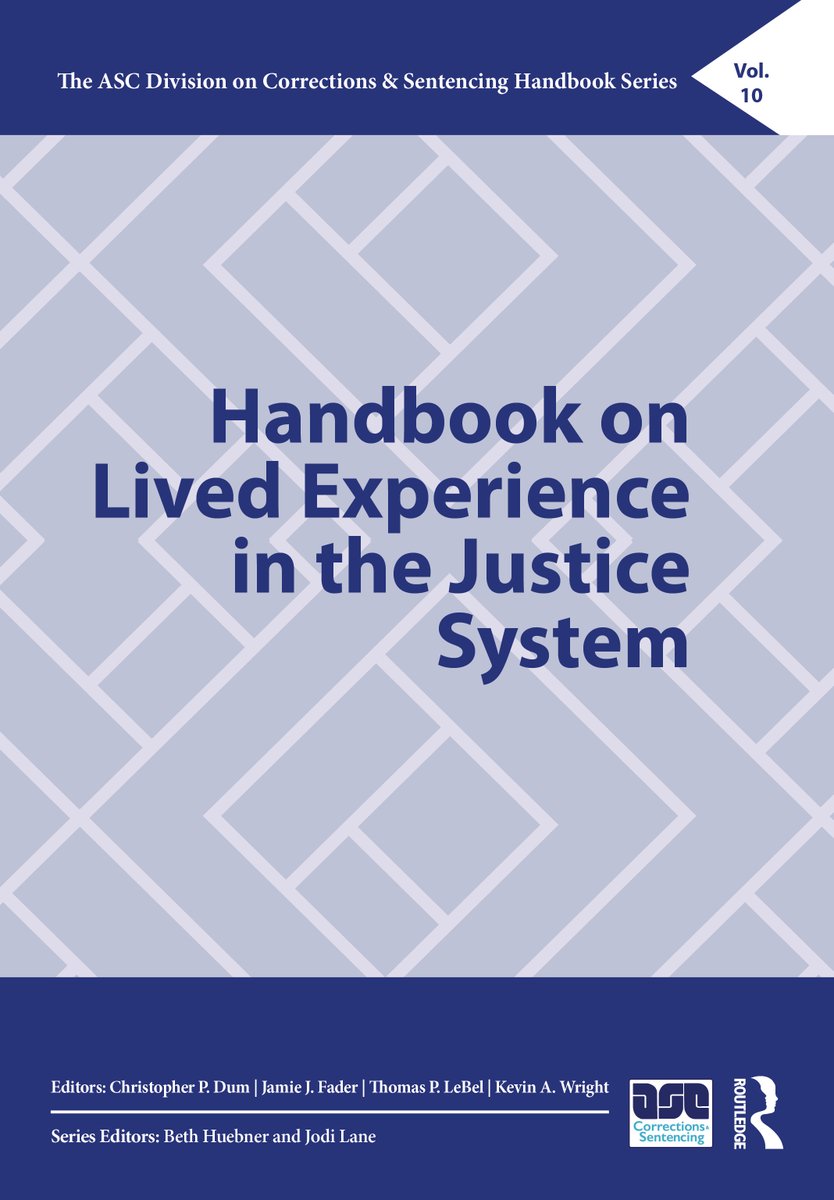 CJ_Editor's tweet photo. Introducing the newest @ASCRM41 @ASC_DCS
handbook! On #LivedExperience in the #JusticeSystem (@Doctor_Dum, Jamie Fader, Thomas LeBel &amp; @kwrightCRJ, eds.):
https://t.co/LgyCNtELig

@dennehymax @FleurRiley @dr_delle @jeffreyianross @BrittanyRipper @FWDus @moriahtsharpe https://t.co/cZsDxsBOSh