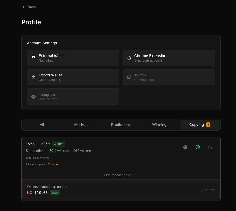 Copy predicting puts the entire Pumpcade platform on auto pilot.