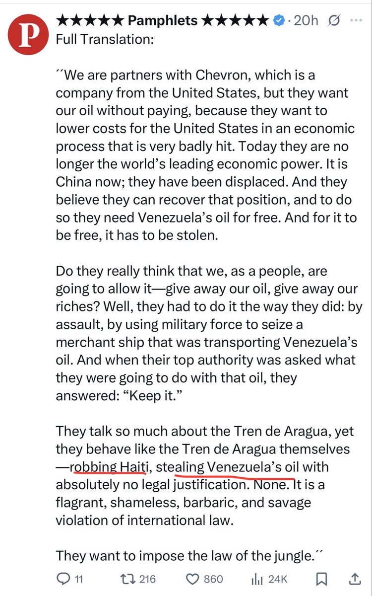 AbeRobin2's tweet image. Rete?😳

• Men madanm nan foure Ayiti nan zafè Trump ak Venezuela:

• Prezidan Tranzisyon Venezuela sila deklare ke Ameriken ap kale têt Ayiti🫣
👇🏾