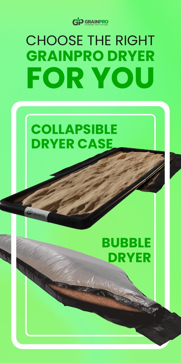 grainproinc's tweet image. Drying is among the first processes after harvest — a critical step to preserving dry agricultural commodities.

The right solution ensures your crops are secured and safe from the risks of spillage, contamination, pests, and weather.

#PostHarvest #Drying #Dryer #BubbleDryer