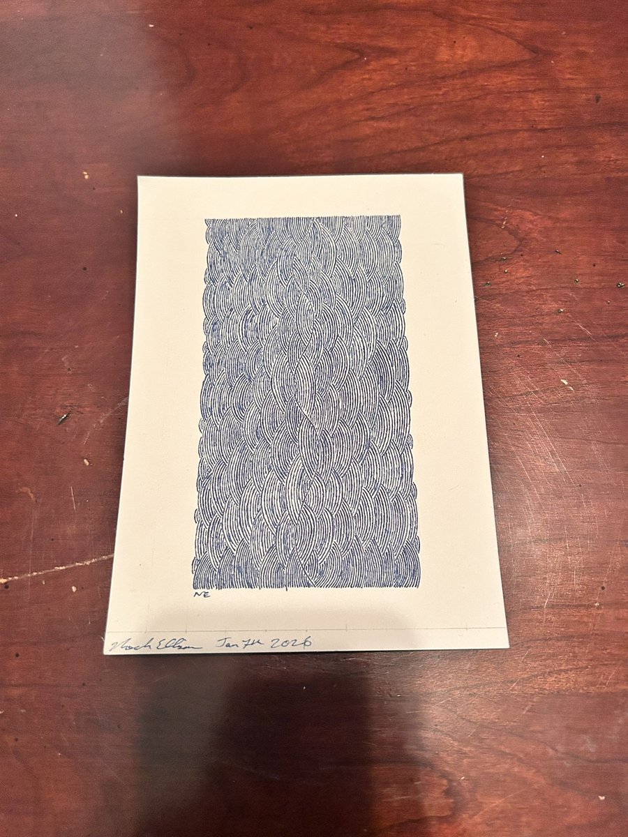 EllisonWorks's tweet photo. This one took forever. Also, new products on https://t.co/ohxZA0remI tomorrow! #ellisonworks #abstractart #drawing #fyp https://t.co/wMWfBSVFr8