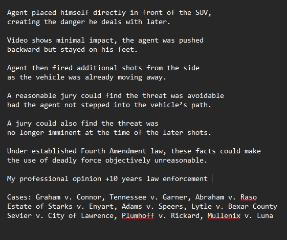 My thoughts regarding what happened today from a law enforcement point of view.