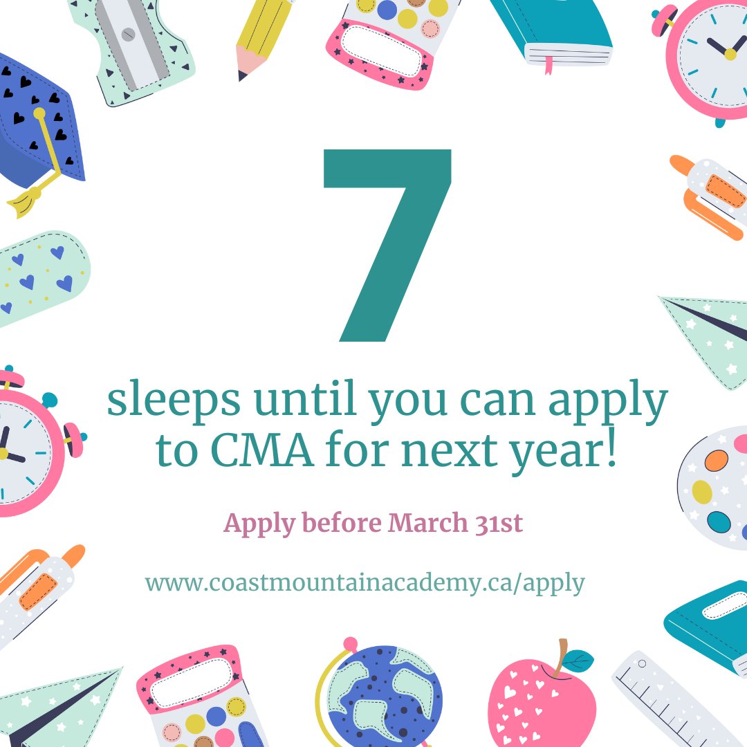 It is almost admissions season and we are so excited to work with our prospective families. Don't miss your chance to join our community of engaging educators &amp; small class sizes. Visit coastmountainacademy.ca/apply for more information.
#applytocma #squamish #middleschool #highschool