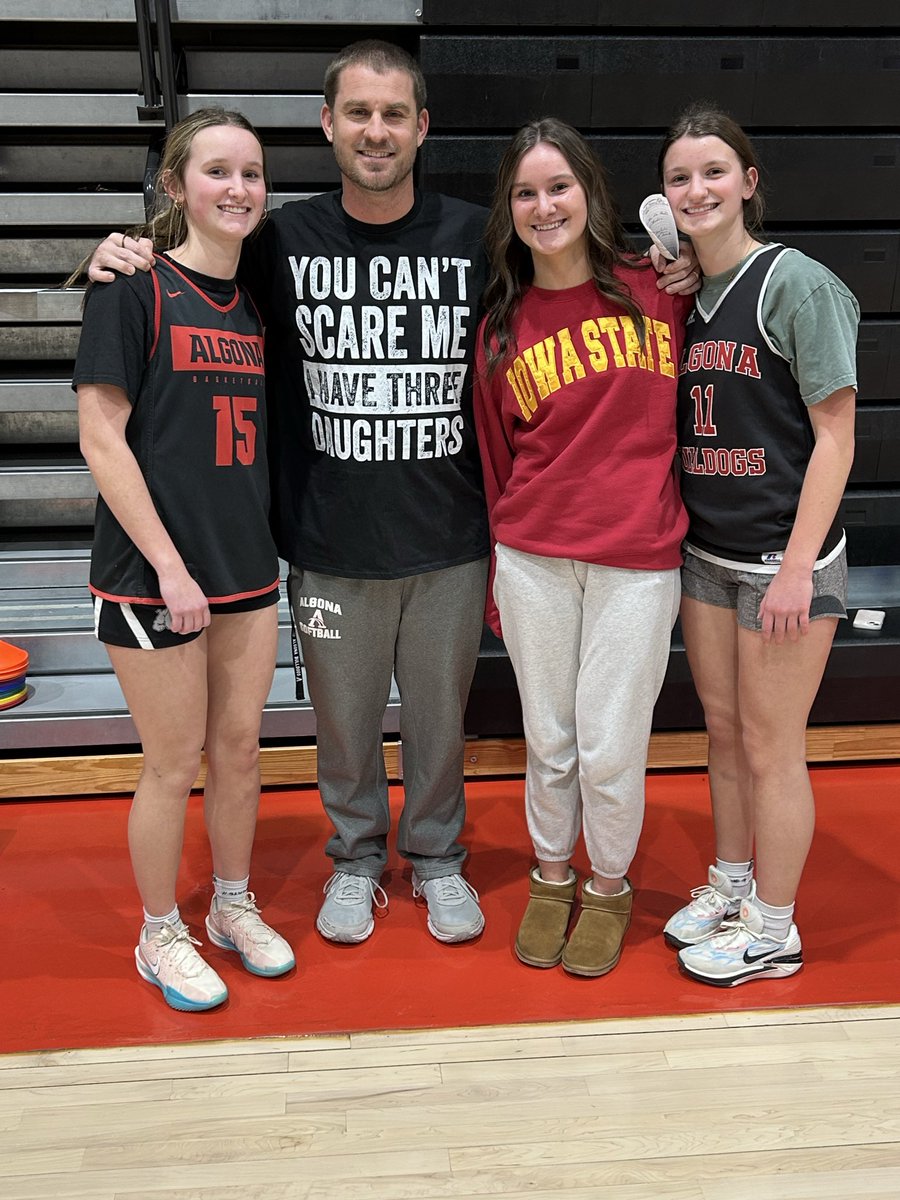 noeljmclaughlin's tweet photo. Coach VO was rocking his new shirt at practice today. All three VO girls in the gym today. @cvanotterloo1 @tvanotterloo15 @coachvo12 @p_vanotterloo https://t.co/p319evkajH