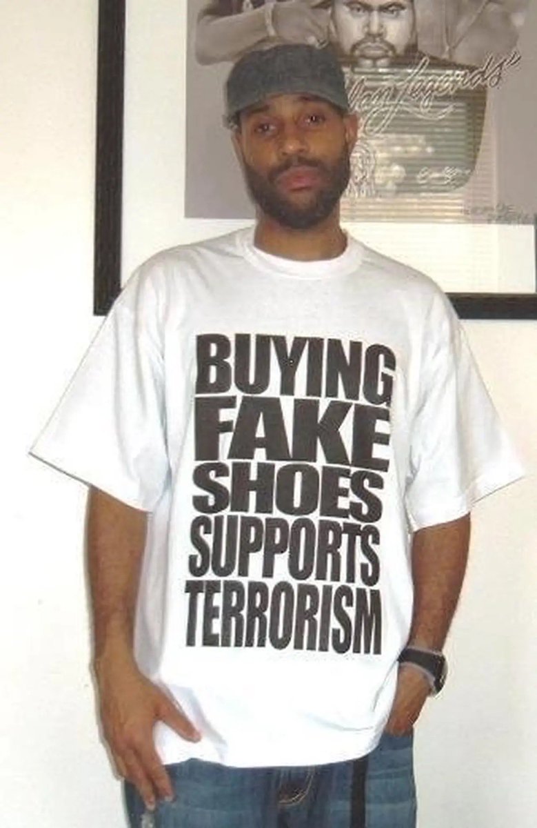 RIFLA's tweet image. First shirt I made after I bought a screen printer off Craigslist.  Yall remember this shirt?