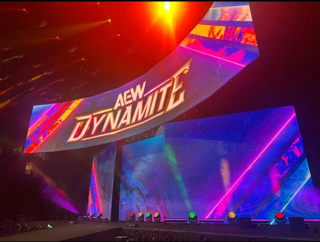 oralcarter's tweet photo. New year, new stage #AEWDynamite #TulsaOK  

 This photo is by #AEW star #ARFox https://t.co/E4P522E3dS