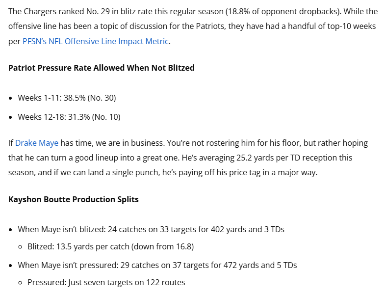 KyleSoppePFN's tweet image. DFS tips and tricks for the six-game, three-day, beg-my-wife-not-to-kill-me Wild Card slate!

profootballnetwork.com/fantasy-footba…
