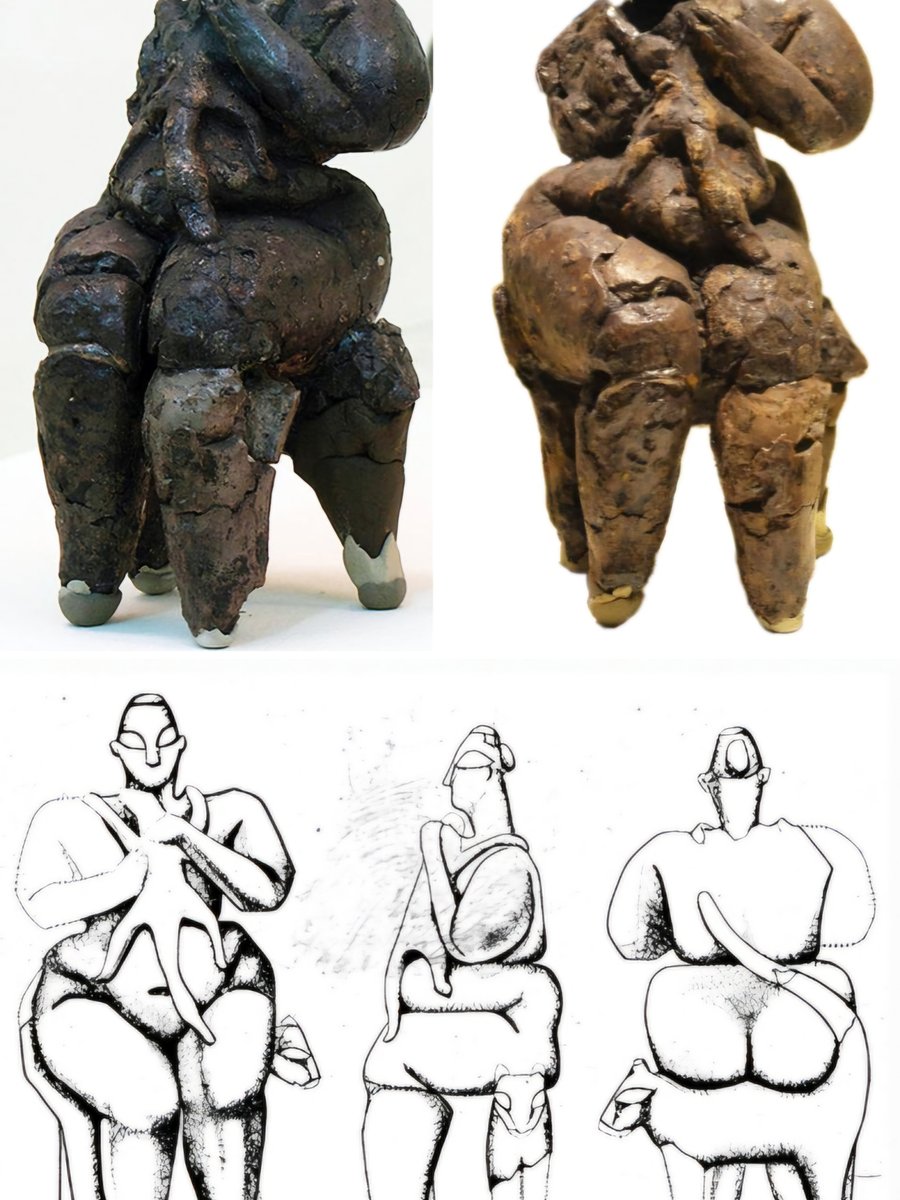 A neolithic figurine depicting a goddess seated on a leopard, and holding a small leopard on her chest. Discovered in a house in Hacılar in Turkey, 5600 BC, now housed at the Museum of Anatolian Civilizations in Ankara