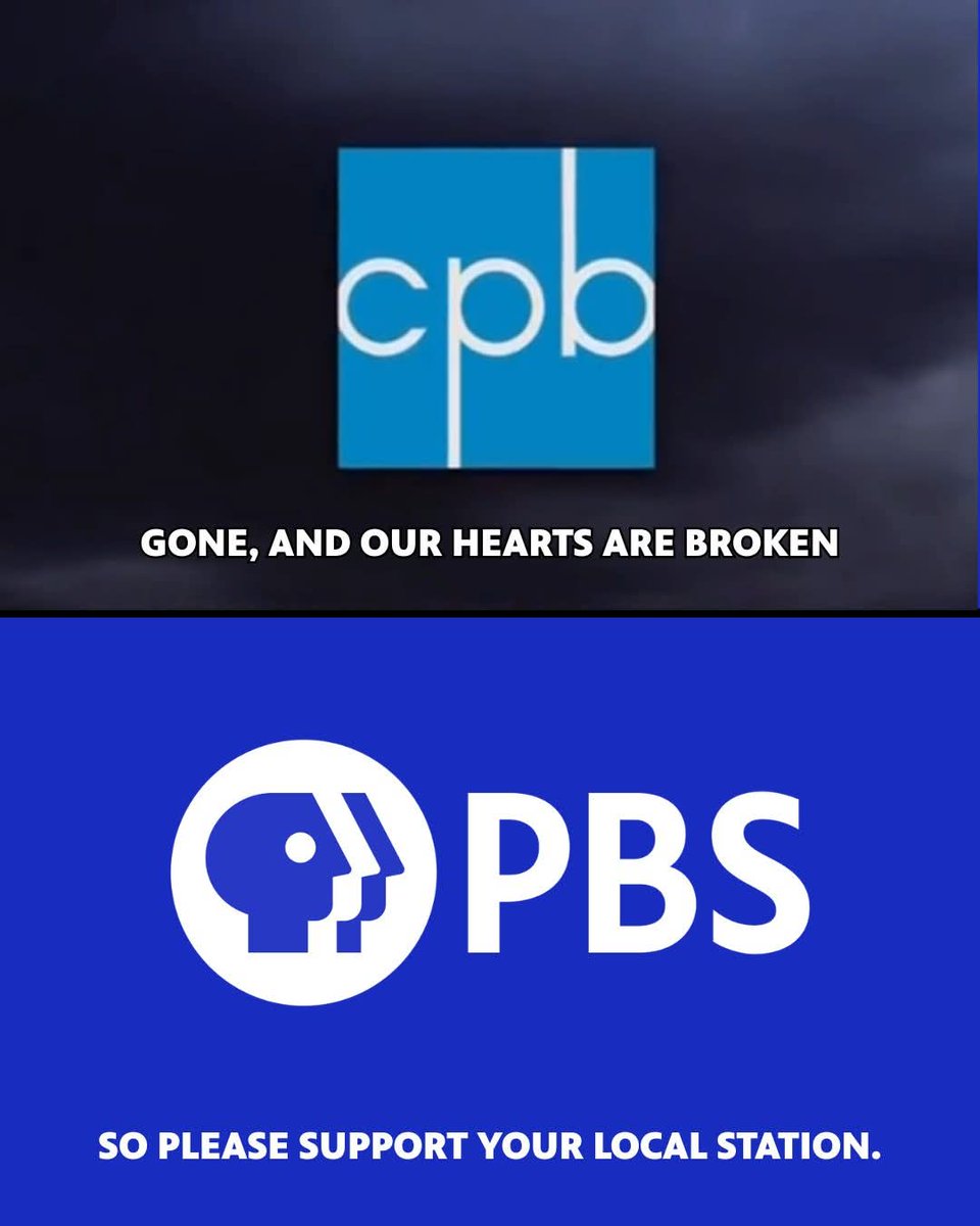 Seeing a lot of false postings out there.

Despite the Corporation for Public Broadcasting's recent closure, PBS and NPR are still VERY MUCH alive and active. They're just more dependent than ever upon the generosity of Viewers Like You!

Please support your local station!