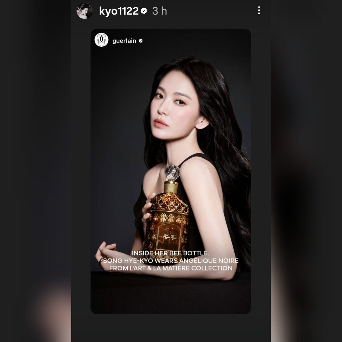 Historia de instagram de nuestra hermosa niña #Songhyekyo como embajadora global de <a href="/guerlain/">Guerlain</a>

#Songhyekyo #kyo1122 #SongHuyQiao #송혜교 #Guerlain