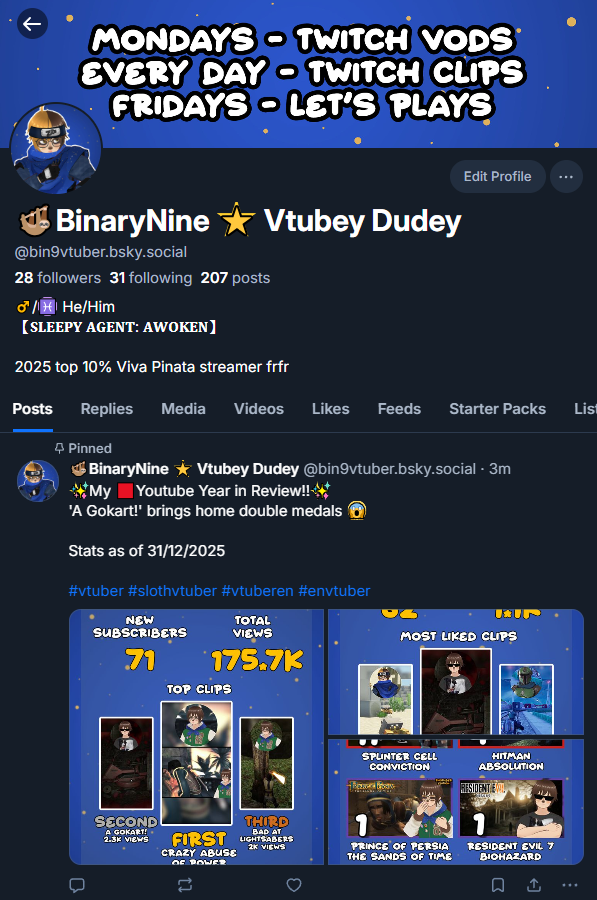 Bin9VTuber's tweet photo. Yeah I'm gonna revive this one if anyone wants to follow https://t.co/5xZ8rUL6TG