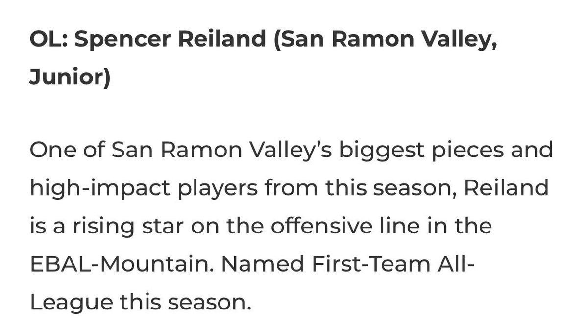 Grateful to be first team all Bay Area!
<a href="/westcoastpreps_/">West Coast Preps</a> <a href="/CoachJosephMar/">Joseph Mar</a> <a href="/Angus_McClure/">Angus McClure</a> <a href="/BrandonHuffman/">Brandon Huffman</a> <a href="/CJacksonWCP/">Chris Jackson</a>