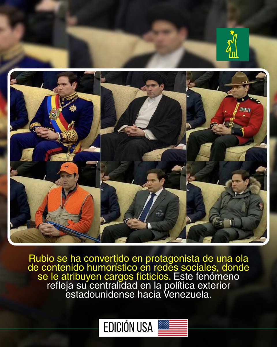 DiarioLibre's tweet photo. 🇺🇸 | #DiarioLibreUSA | Marco Rubio ha asumido múltiples roles temporales lo que ha generado una ola de contenido humorístico en redes sociales
🔗https://t.co/vdfm8ZQGMw
#DiarioLibre #Noticias #HumorPolitico #MemesEnRedes #MarcoRubio #RedesSociales https://t.co/7KwLZx5DFs