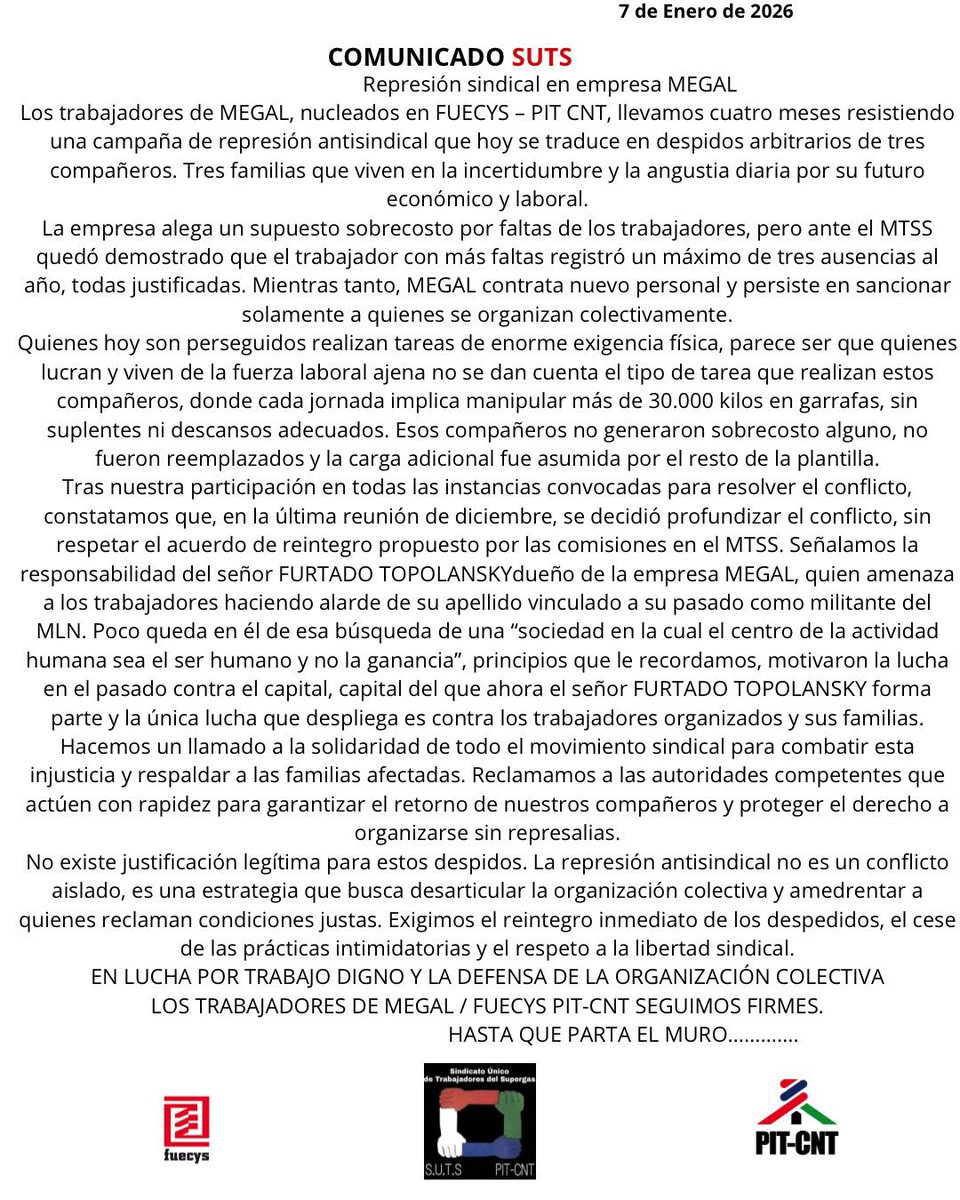 ALFAS1961's tweet photo. @MTSSuy @DUCSAUruguay @compresidencia @PITCNT1 @fuecysfprepro https://t.co/gFnR0qpdXP