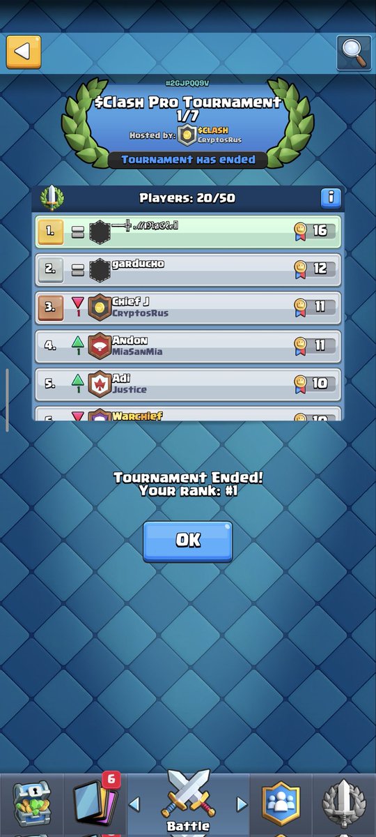 I won @Georgeplayclash #clash royale tournament