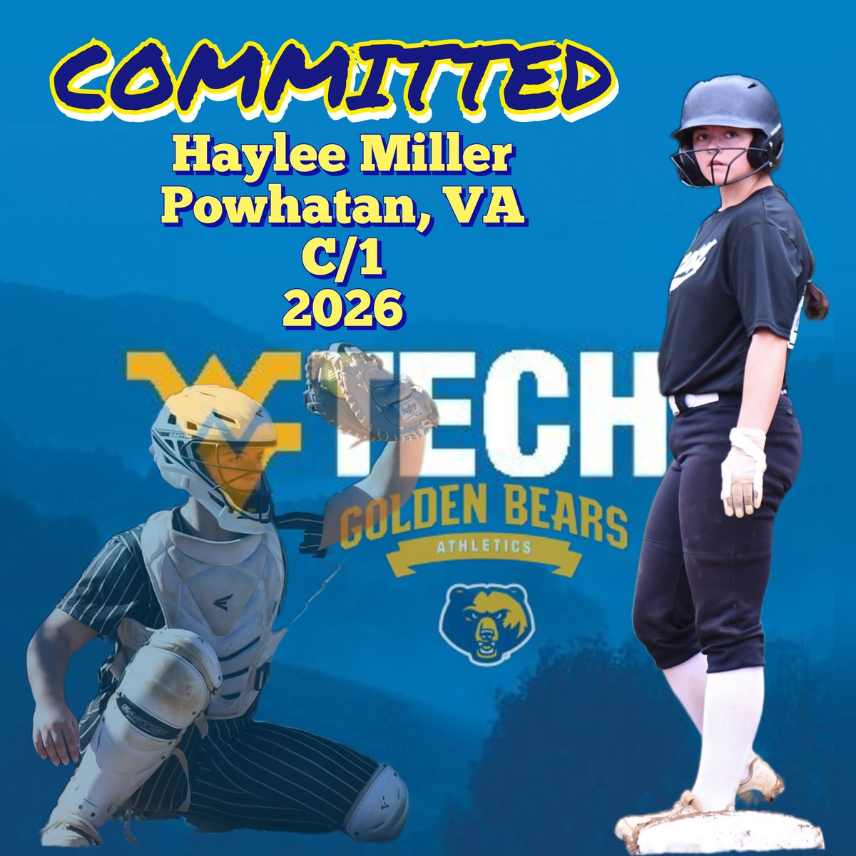 HayleeMiller88's tweet photo. I am blessed and beyond ecstatic to announce my commitment to WVU Tech to further my academic and athletic career. I'd like to thank all my coaches, family, and friends. Above all, I thank Coach Jackson and staff for this opportunity and believing in!

#next4 #GoBears #committed https://t.co/iDGB33TjPl