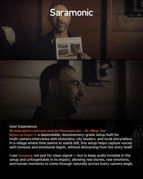Saramonic_intl's tweet photo. It’s our great honor to support our brand friend Marcello — a talented and dedicated documentary filmmaker whose hard work consistently brings powerful stories to life.

Saramonic proudly supported MB68 StoryLAB in the production of The Village Time Refuses to Forget. With the help of our audio equipment, clear and detailed sound was captured and seamlessly brought into the final film.

Shoutout to @mbarbusci